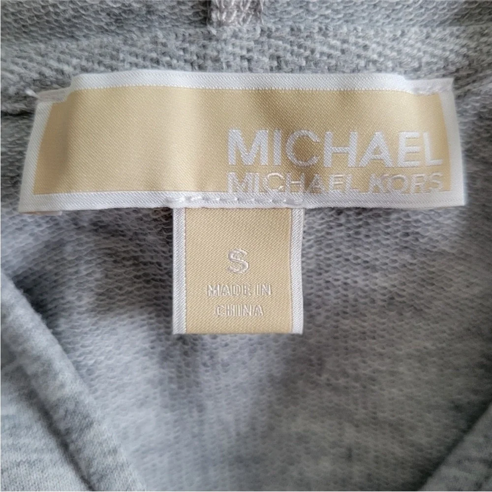 Michael Kors Hoodie EUC Gray Lace up Grommet Long Sleeve Tee Sweatshirt